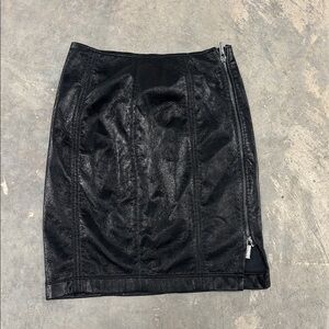 Armani Exchange Black Vegan Leather Mini Skirt